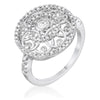 Avera Interlocking Circles Ring with Cubic Zirconia in Silver