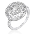 Avera Interlocking Circles Ring with Cubic Zirconia in Silver by Avera Group