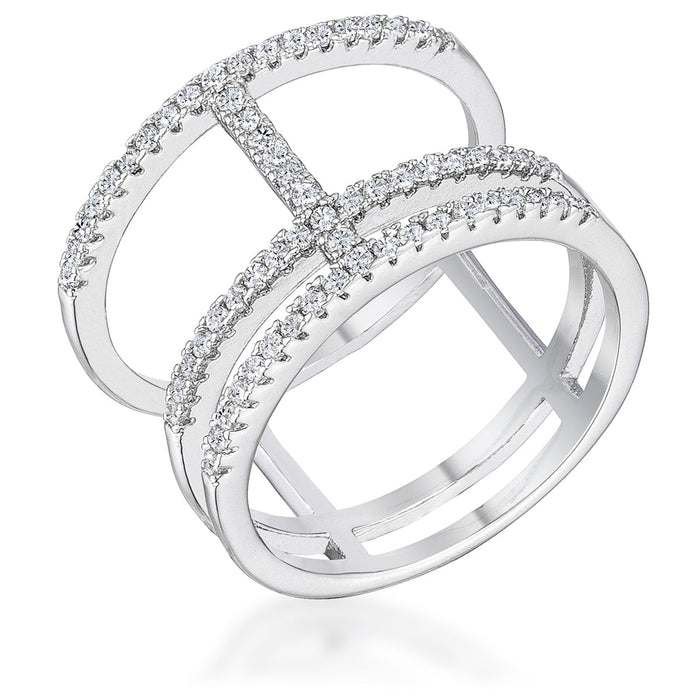 Avera 0.5Ct Parallel Ring with Brilliant Cubic Zirconia by Avera Group