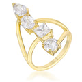Avera 3CT Stunning CZ Ring in Radiant Gold Finish by Avera Group