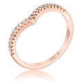Avera .22Ct Chevron Ring With Cubic Zirconia In Pink by Avera Group