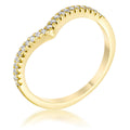 Avera .22Ct Chevron Ring With Cubic Zirconia In Pink by Avera Group