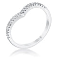 Avera .22Ct Chevron Ring With Cubic Zirconia In Pink by Avera Group