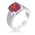 Avera 3Ct Elegant Plated Criss-Cross Cubic Zirconia Engagement Ring by Avera Group