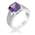 Avera 3Ct Elegant Plated Criss-Cross Cubic Zirconia Engagement Ring by Avera Group