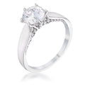 Avera 1.56Ct Contemporary Plated Cubic Zirconia Solitaire Ring by Avera Group