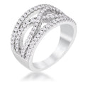 Avera .4Ct Plated Classic Twist Wide Cz Ring by Avera Group