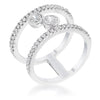 Avera .86Ct Plated Floating Bubbles Cz Ring