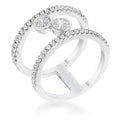 Avera .86Ct Plated Floating Bubbles Cz Ring by Avera Group