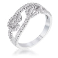 Avera 1.15Ct Plated Cubic Zirconia Pave Double Knot Ring by Avera Group