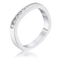 Avera .9Ct Channel Set Princess Cut Plated Square Shaped Stackable Band by Avera Group