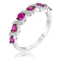 Avera .18Ct Hematite Plated S Shape Cubic Zirconia Half Eternity Band by Avera Group