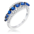 Avera 1.06Ct Hematite Plated Graduated Cubic Zirconia Half Eternity Ring by Avera Group