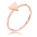Avera Stainless Steel Triangle Stackable Ring In Pink by Avera Group