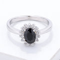 Avera Petite Oval Ring With Black Cubic Zirconia by Avera Group