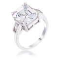Avera 9.71 Ct Triple Stone Emerald Cut Cubic Zirconia Ring by Avera Group
