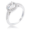 Avera 2.97Ct Plated Classic Cushion Cut Halo Ring