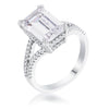 Avera 6.75Ct Plated Emerald Cut Wishbone Ring