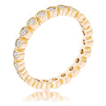 Avera Dotted Cz Round Bezel Eternity Ring In Pink by Avera Group