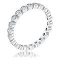 Avera Dotted Cz Round Bezel Eternity Ring In Pink by Avera Group