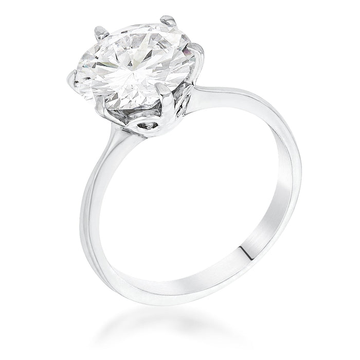 Avera 3.5 Carat Cubic Zirconia Classic Solitaire Ring by Avera Group