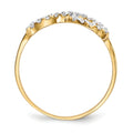 14k Cubic Zirconia Infinity Symbol Ring by Fine Color Jewels