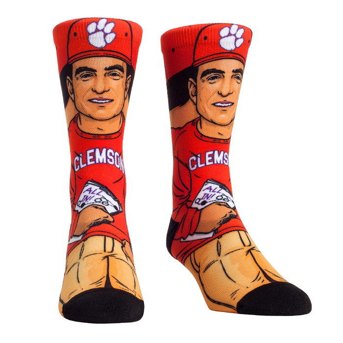 Clemson Tigers - Coach Dabo Swinney by Rock 'Em Socks