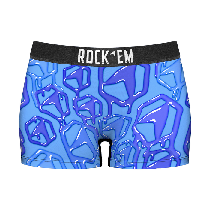 Women's Boy Shorts - Hex Drip (Cobalt) by Rock 'Em Socks