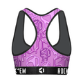 Women's Sports Bra - Hex Drip (Lilac) by Rock 'Em Socks