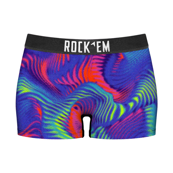 Women's Boy Shorts - Rainbow Trips by Rock 'Em Socks