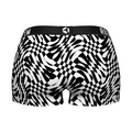 Women's Boy Shorts - Wavy Checkers by Rock 'Em Socks