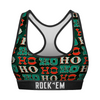 Women's Sports Bra - Ho Ho Ho Pattern