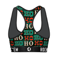 Women's Sports Bra - Ho Ho Ho Pattern by Rock 'Em Socks