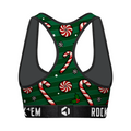 Women's Sports Bra - Peppermint Stripe by Rock 'Em Socks
