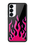 Flames | Black & Red Samsung Galaxy Case by Wildflower Cases