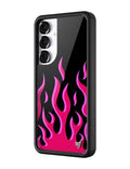 Flames | Black & Red Samsung Galaxy Case by Wildflower Cases