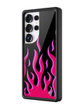 Flames | Black & Red Samsung Galaxy Case by Wildflower Cases