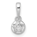 14K White Gold Lab Grown Diamond Solitaire Necklace by Fine Color Jewels