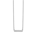 14K Gold Lab Grown Diamond Bar Necklace by Fine Color Jewels
