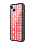 Gingham Hearts | Red iPhone Case by Wildflower Cases