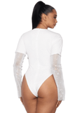 Rhinestone Sleeve Bodysuit by The House of Stylez