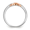 Two-Tone Silver Infinity Diamond Ring by Fine Color Jewels