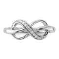 14k Gold Diamond Infinity Pave Ring by Fine Color Jewels