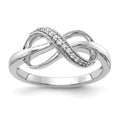 14k Gold Diamond Infinity Pave Ring by Fine Color Jewels