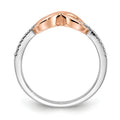 10K Gold Infinity Pave Diamond Engagement Ring by Fine Color Jewels
