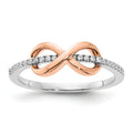 10K Gold Infinity Pave Diamond Engagement Ring by Fine Color Jewels