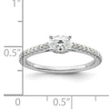 Lab Grown Diamond East-West Oval Pave Engagement Ring by Fine Color Jewels