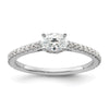 Lab Grown Diamond East-West Oval Pave Engagement Ring