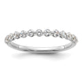 14K Gold Lab Grown Diamond Half Eternity Band Ring by Fine Color Jewels