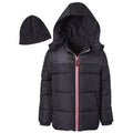Ixtreme Toddler Boys Canvas Yoke Puffer Jacket with Fleece Hat Set, Size 3T by Vanessa Jane